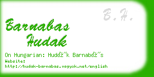 barnabas hudak business card